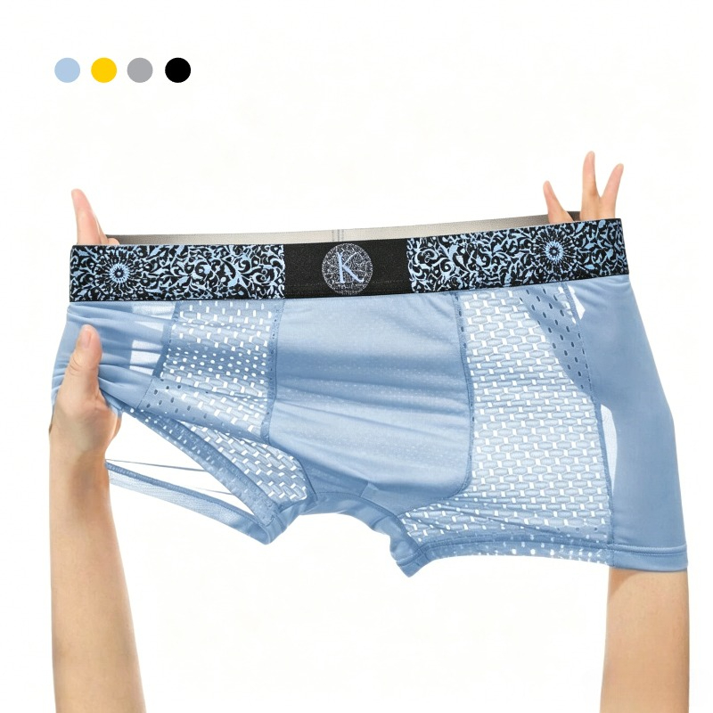 Mesh Sport Boxer - Celana Boxer Pria Bahan Sutra Es