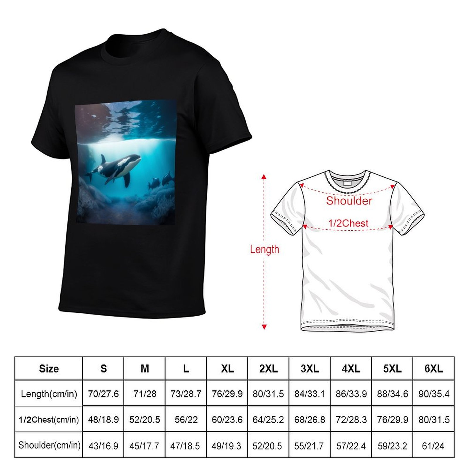 Kaos Under Sea Orca Kaos Kerah - Undershirt Crew Neck ulasan dan harga
