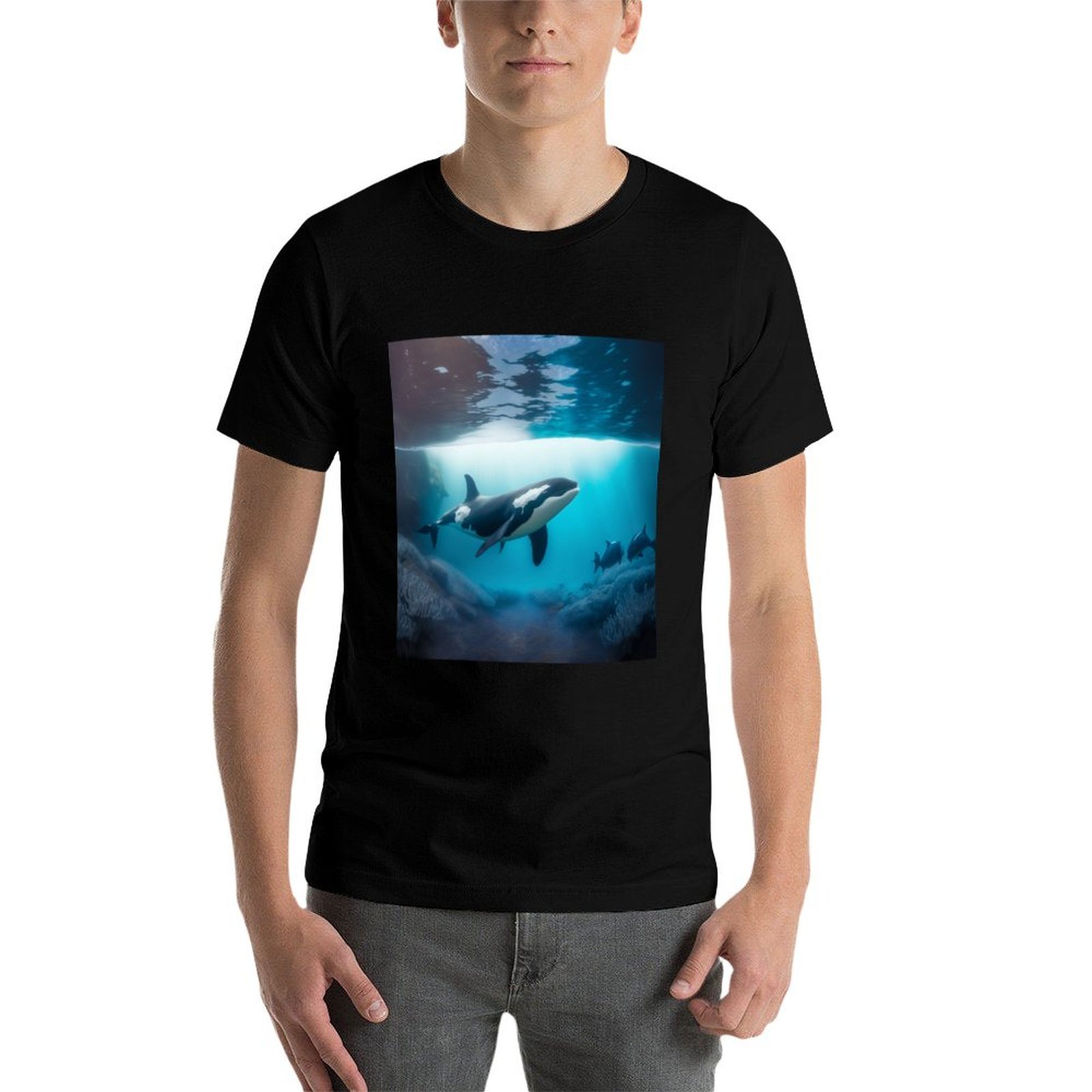 Kaos Under Sea Orca Kaos Kerah - Undershirt Crew Neck ulasan dan harga