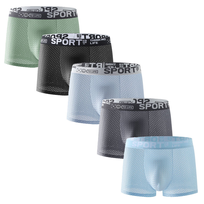 5PCS Set Celana Boxer Pria Bah - Mesh Sport Boxer ulasan dan harga