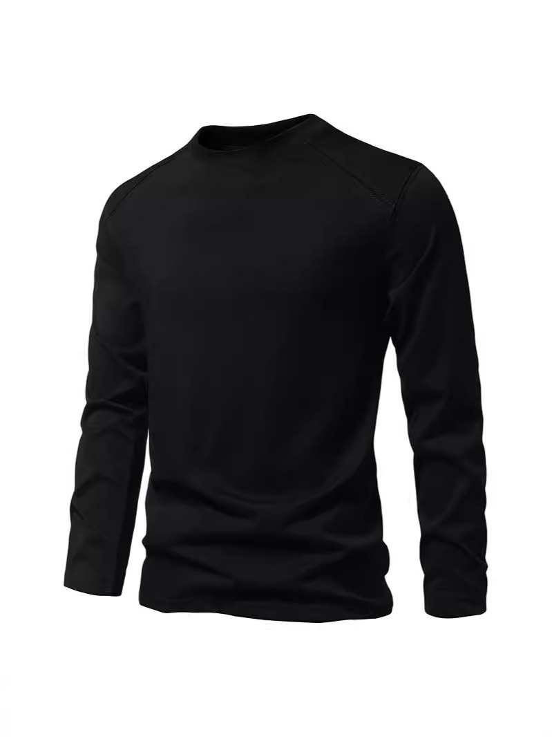 Kaos Lengan Panjang Pria Ameri - Undershirt Crew Neck ulasan dan harga