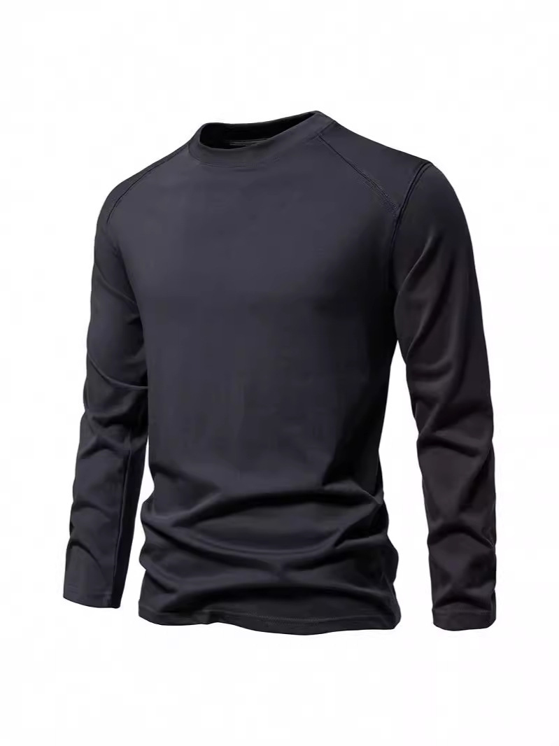 Kaos Lengan Panjang Pria Ameri - Undershirt Crew Neck ulasan dan harga