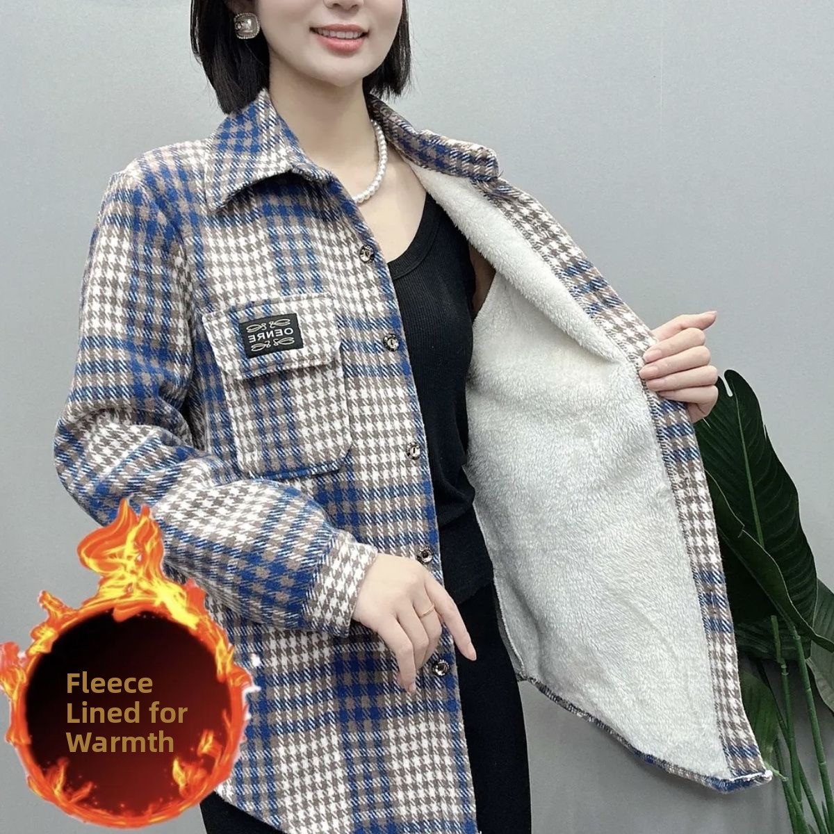 Kemeja Wanita Motif Kotak-kota - Thermal Long John ulasan dan harga