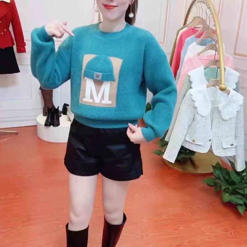 Sweater rajut wanita lengan pa - Undershirt Crew Neck ulasan dan harga