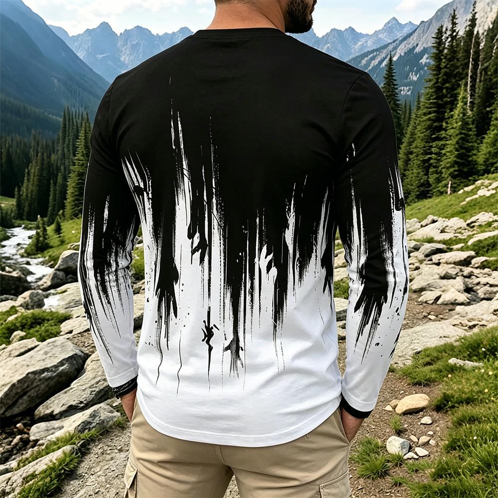 Kaos Lengan Panjang Pria Motif - Base Layer Top ulasan dan harga