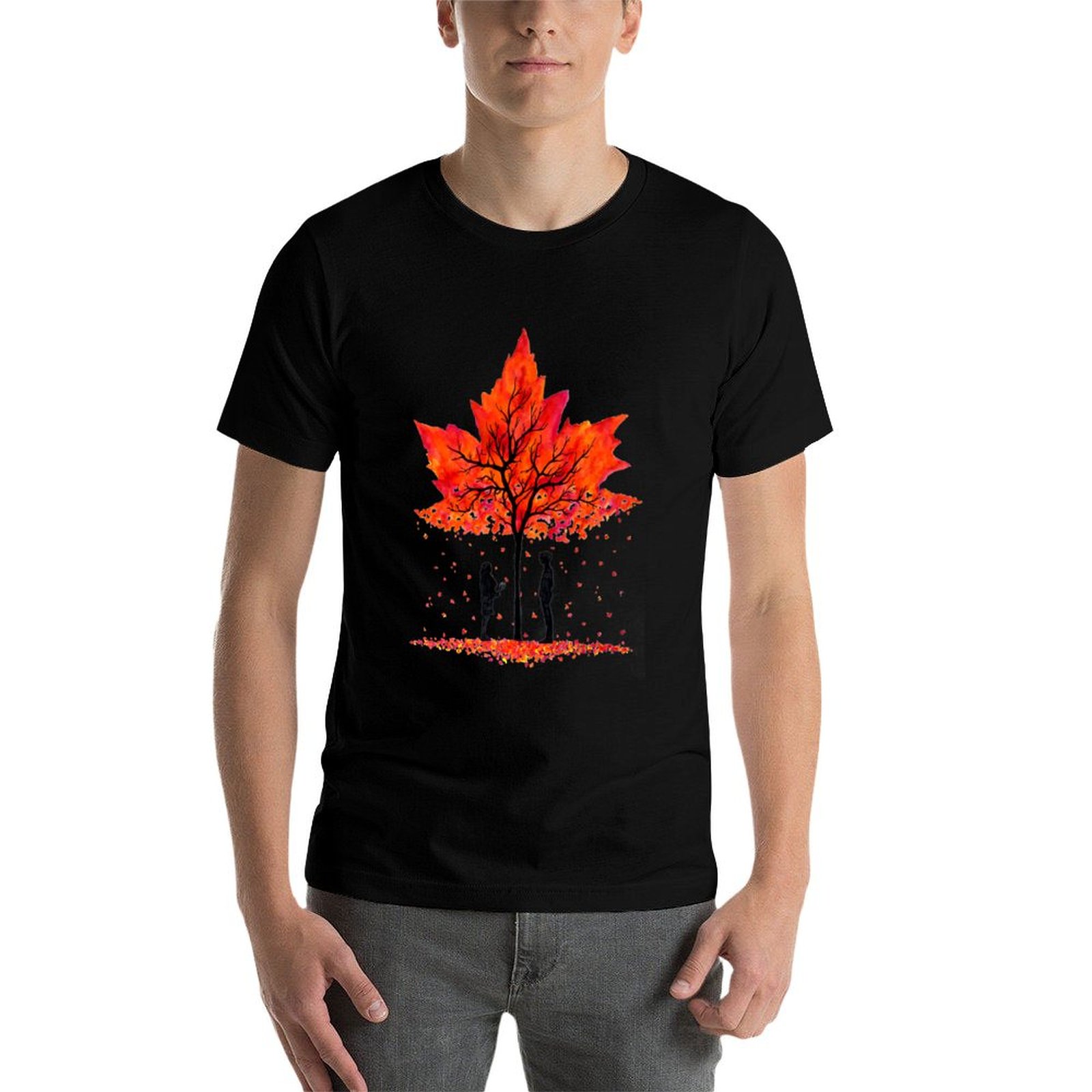 Kaos Love under the Maple Tree - Undershirt Crew Neck ulasan dan harga